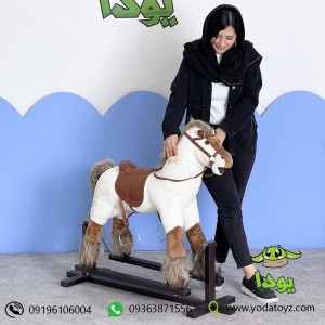 راکر اسب کودک مدل بارلی سفید اسب شاهزاده