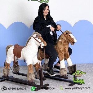 راکر اسب کودک مدل هیون قهوه ای