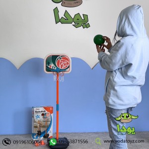 اسباب بازی بسکتبال ایستاده کودک با قابلیت تنظیم ارتفاع (پایه پلاستیکی) مدل 1803