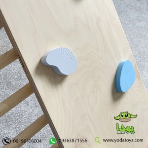 سازه ورزشی چوبی کودک  مدل نردبان مثلثی چوبی