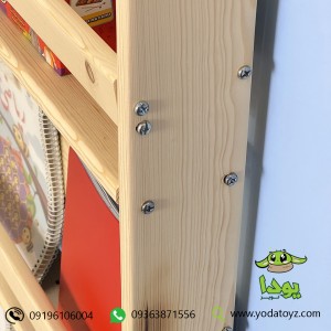 کتابخانه سه طبقه اتاق کودک جنس چوب