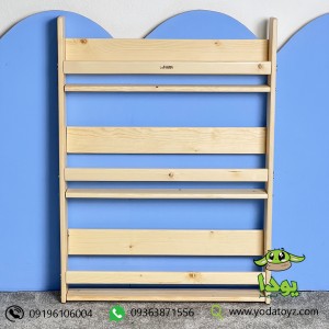 کتابخانه سه طبقه اتاق کودک جنس چوب