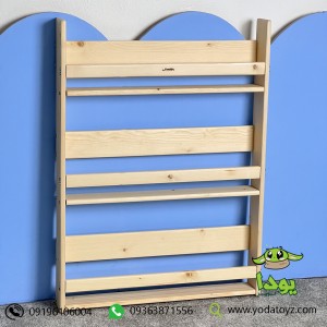 کتابخانه سه طبقه اتاق کودک جنس چوب