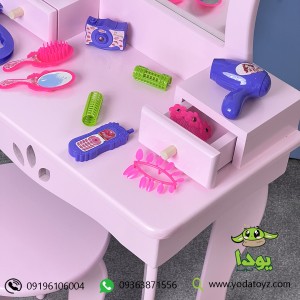 میز آرایش چوبی کودک مدل گلبرگ