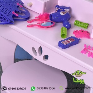 میز آرایش چوبی کودک مدل گلبرگ