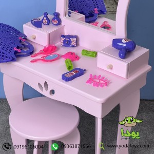 میز آرایش چوبی کودک مدل گلبرگ