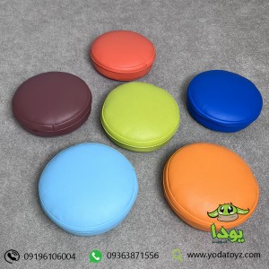 پاف چرمی نشیمن کودک (6 دایره  فومی)