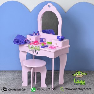 میز آرایش چوبی کودک مدل گلبرگ