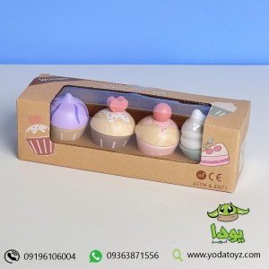 اسباببازی چوبی کاپ کیک 4 عددی پیکاردو picardo