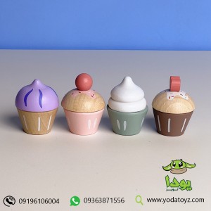 اسباببازی چوبی کاپ کیک 4 عددی پیکاردو picardo