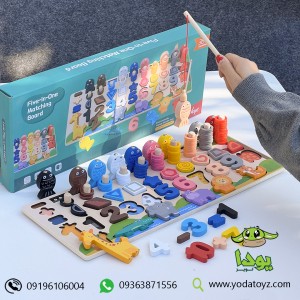 اسباب بازی آموزشی تخته هوش کودک 5 در 1 جعبه سبز