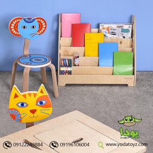 کتابخانه چوبی 5 طبقه اتاق کودک kida