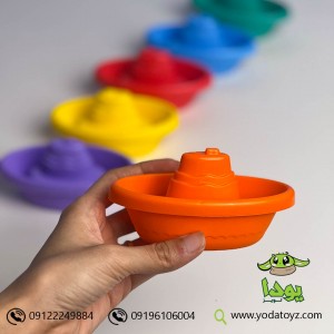 اسباب بازی حمام قایق های رنگی (6 عددی)