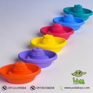 اسباب بازی حمام قایق های رنگی (6 عددی)