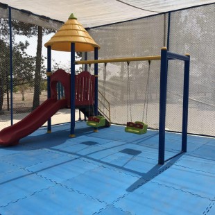 مجموعه تاب و سرسره فلزی فضای باز مدل sp 4035