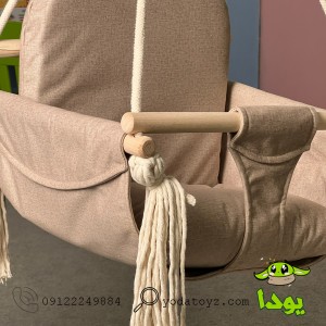 تاب آویز و بارفیکسی کودک پارچه مبلی مدل کوالا رنگ  نسکافه ای