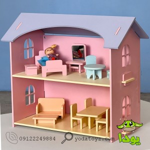 اسباب بازی خانه عروسک چوبی وارداتی کد 130- DOLL HOUSE