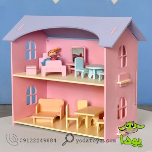 اسباب بازی خانه عروسک چوبی وارداتی کد 130- DOLL HOUSE