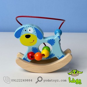 اسباب بازی میله و مهره چوبی طرح سگ  BZ-14-G