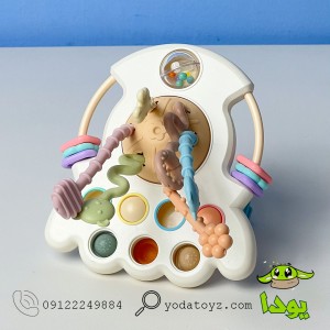 اسباب بازی نوزادی بیزی بال رشته های حسی راکت مدل 4218