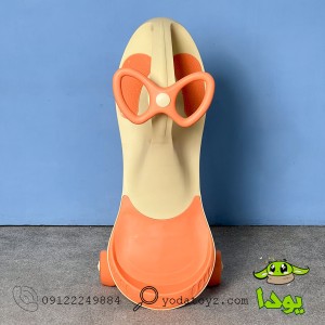 پلاسماکار کودک چرخ ژله ای و چراغدار رنگ زرد پاستلی