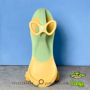 پلاسماکار کودک چرخ ژله ای و چراغدار رنگ سبز پاستلی