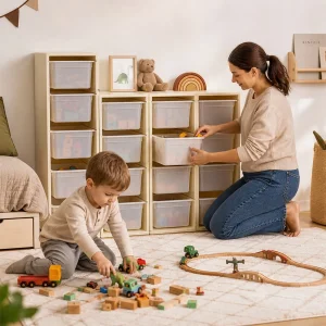 باکس اسباب بازی چوبی مدل (4 باکس)