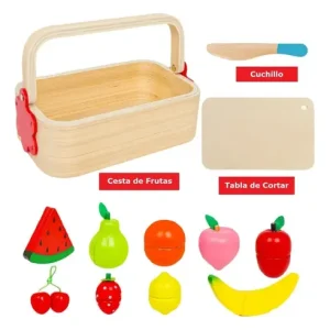 اسباب بازی برش میوه  چوبی با جعبه چوبی کد 997 - fruit park cut open