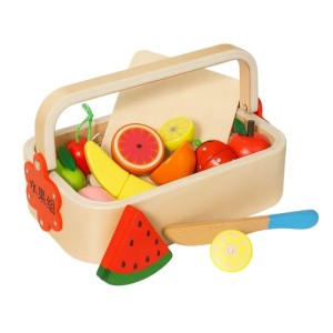 اسباب بازی برش میوه  چوبی با جعبه چوبی کد 997 - fruit park cut open
