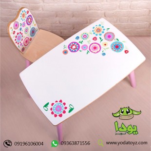 ست میز و صندلی چوبی کودکانه