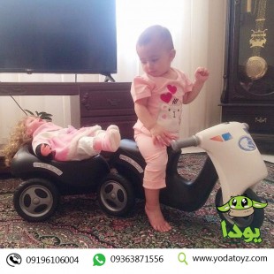 موتورپایی با یدک کش صورتی/سه چرخه دخترانه nowbaweh