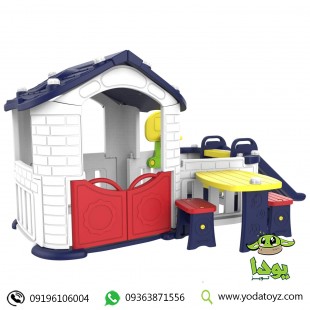 کلبه کودک با سرسره و استخر توپ و میز و صندلی مدل (وارداتی) CHD-808