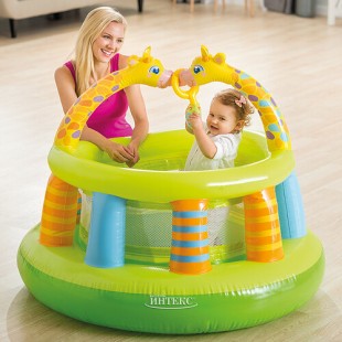 استخر بادی کودک مدل پارک زرافه مدل intex 48474