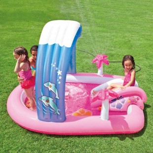 استخر بادی اینتکس HELLO KITTY ابعاد 211 * 163 * 121 سانتیمتر مدل 57137 intex