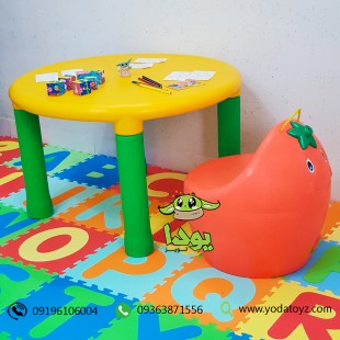 میز گرد کودک مدل چیکو / پرتقالی