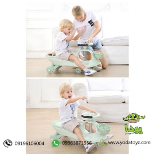 سه چرخه کودک پلاسماکار طرح جدید چرخ ژله ای و چراغدار سبد دار  plasmacar