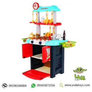 آشپزخانه کودک دو طرفه 61 تکه مدل TWO SIDED DUAL USE KITCHEN