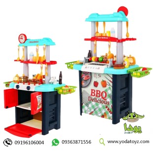 آشپزخانه کودک دو طرفه 61 تکه مدل TWO SIDED DUAL USE KITCHEN
