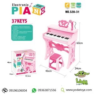 پیانو برقی کودک رنگ صورتی وارداتی