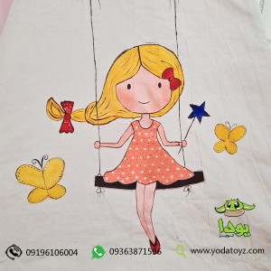 چادر بازی کودک دخترانه با تشک طرح دختر مهربان