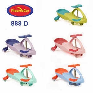 سه چرخه کودک طرح پلاسماکار چرخ ژله ای و چراغدارصورتی با نشیمن کالباسی-plasmacar (new)