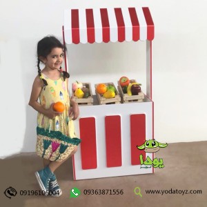 دکه میوه فروشی چوبی اسباب بازی