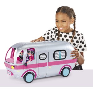 اسباب بازی دخترانه ماشین کاروان برند ال او ال -L.O.L. Surprise 4 in 1 Glamper Fashion Camper