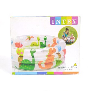 استخر بادی گرد کف بادشو 61 سانتی برند اینتکس مدل دایناسور کد 57106 intex