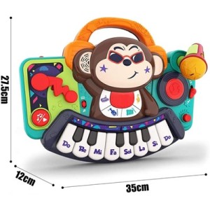 اسباب بازی موزیکال ارگ میمون برند هویلی تویز-DJ Monkey Keyboard Hola Toys 3137