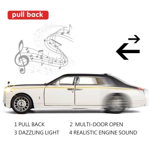 اسباب بازی ماشین فلزی عقب کش و کلکسیونی مدل رولز رویس فانتوم -ROLLS ROYCE PHANTOM