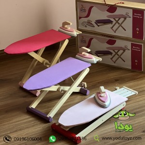 اسباب بازی میز اتو چوبی کودک با اتو