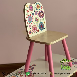 صندلی چوبی کودک دخترانه