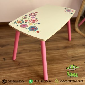 میز چوبی کودک دخترانه
