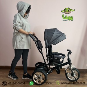 سه چرخه تاشو کودک مدل تیتان رنگ طوسی